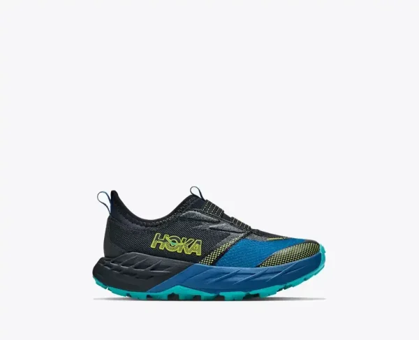 HOKA Speedgoat 7 Black Night Glow Blue (Little Kids)