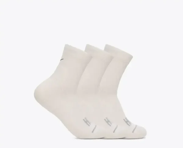 HOKA Quarter Run Sock 3-Pack White/White/White