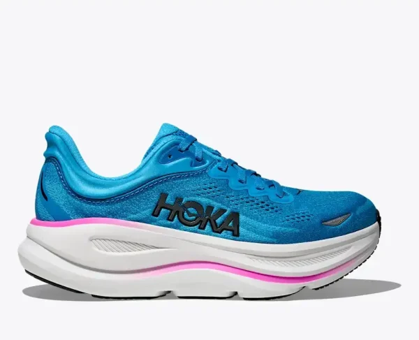 HOKA Bondi 9 Skyward Blue Neon Fuchsia (Women's)
